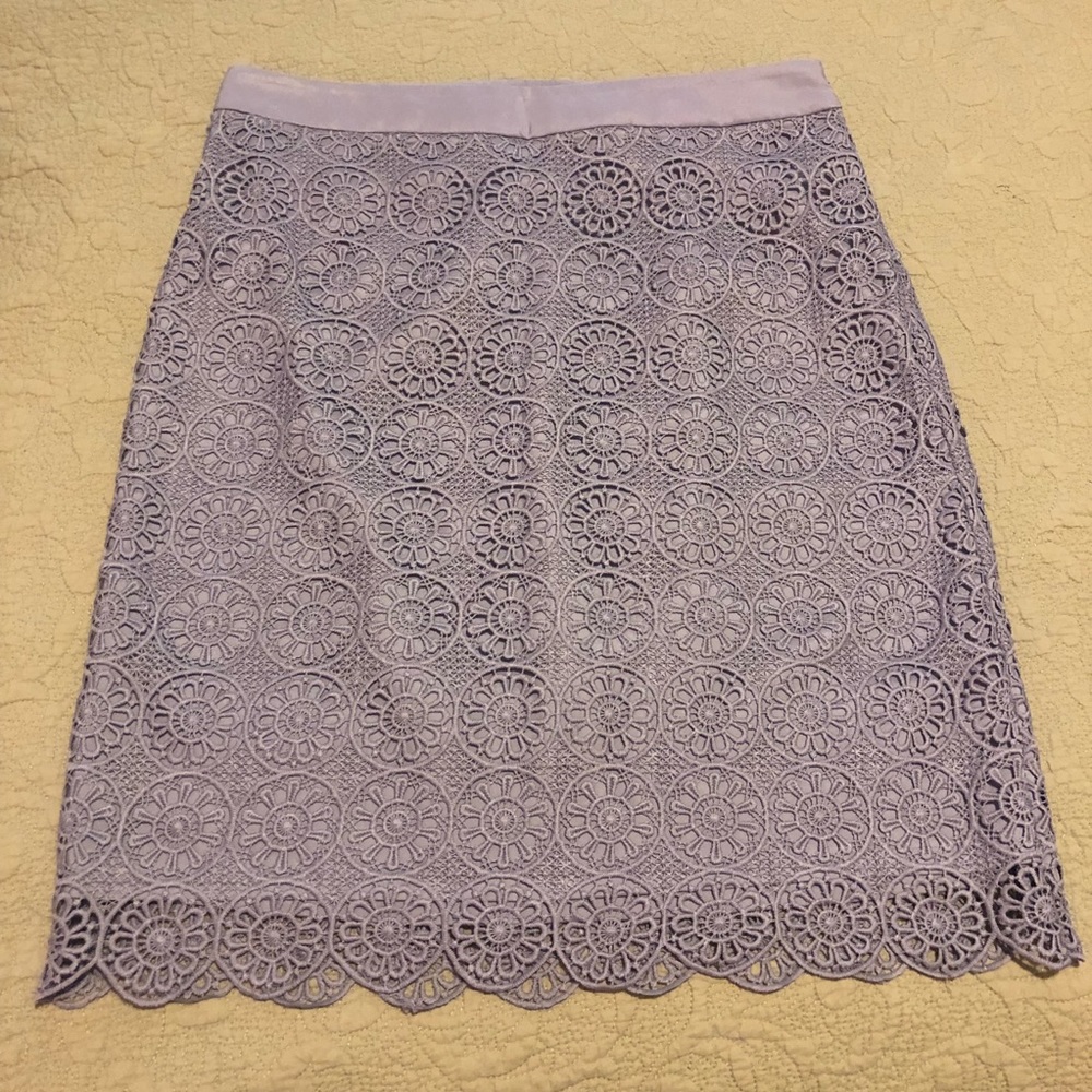 Lavender Crochet Pencil Skirt - Sz 4